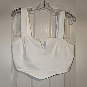 Blu Blush LA Large white cropped tank